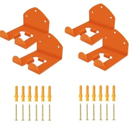 Zeffrary 4 Pack Garage Organizer Trimmer Rack, Weed Eater Hanger for Garage Wall, Heavy Duty Power Tool Holder for Grass Trimmer, Weed Wacker, Hedge Trimmer, Garden Tools