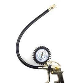 ANCLLO Tire Inflator with Pressure Gauge 220 PSI Brass Air Chuck Tire Pressure Gauge for Any Car Truck Motorcycle Bike