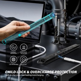 KTEBO® 2 Pack Electric Candle Lighters - 7.4 inch Long USB Rechargeable Plasma Arc Lighter Windproof Flameless Lighter for Scented Candles, Grill, Camping - See-Through Tech Design，Gifts for Him & Her