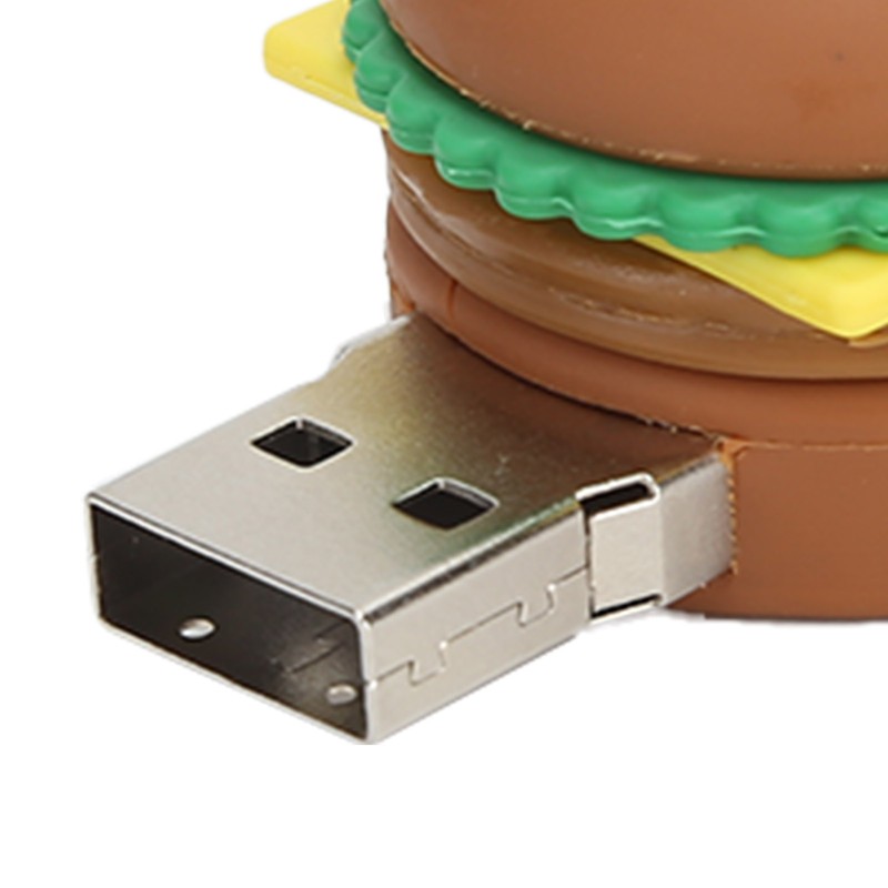 USB 2.0 Flash Drive Hamburger Shape Memory Stick 3D Cartoon