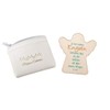 MaMeMi Worry Stone Beech Wood in Guardian Angel Shape and