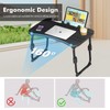 Lap Desk for Bed Adjustable Height, Foldable Bed Table with