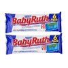 (2 pack) Baby Ruth Fun Size, 6 Pack Bar, Dry