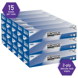 Kimberly-Clark Case of Kimtech 34721 Kimwipes Disposable Task Wipers - 14.7 " x 16.6" - 1350 Ct