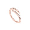 PAVOI 14K Gold Plated Cubic Zirconia Open Twist Eternity Band