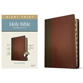 KJV Personal Size Giant Print Holy Bible (Red Letter, LeatherLike, Brown/Mahogany, Indexed): Includes Free Access to the Filament Bible App Delivering ... Notes, Devotionals, Worship Music, and Video