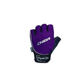 Chiba Unisex's Lady Crystal Gel Glove, Purple, X-Small