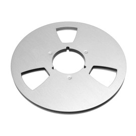 1/4 10.5 Inch Empty Takeup Reel, Empty Takeup Reel 3 Hole Universal Opening Machine Part Stainless Steel Screws for Reel to Reel Tape Player (Silver)