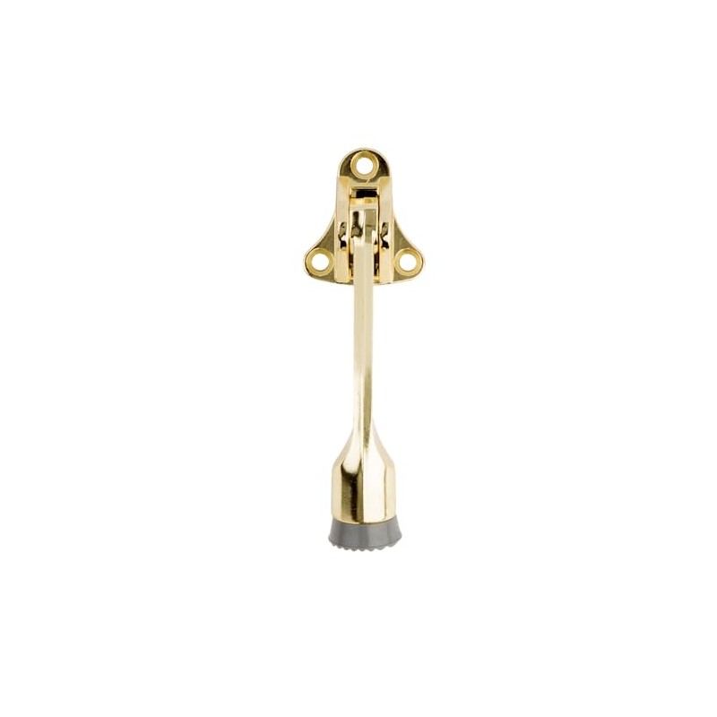 National Hardware N184-259 V238 Kickdown Door Stop in Brass,4 Inch