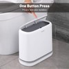 MOPALL Bathroom Trash Can, Vacuum Adsorption 3.3 Gallon Slim Garbage