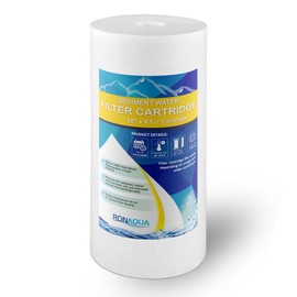 Big Sediment Replacement Water Filters 5 Micron 4.5”x 10" Cartridges WELL-MATCHED with RFC-BBSA, W15-PR, WFHD13001B, GXWH35F, GXWH30C, HF45-10BLBK10PR and AP817 (2 Pack, 10")