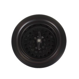 Mr. Scrappy 3.5" Sink Drain Assembly with Twist Lock Basket Strainer, Solid Brass, Oil Rubbed Bronze