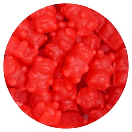Juju Cinnamon Bears, 1 Pound Bulk Bag, Firm & Chewy Candy, Cinnamon Candy, Red Candy, The Hampton Candy Company