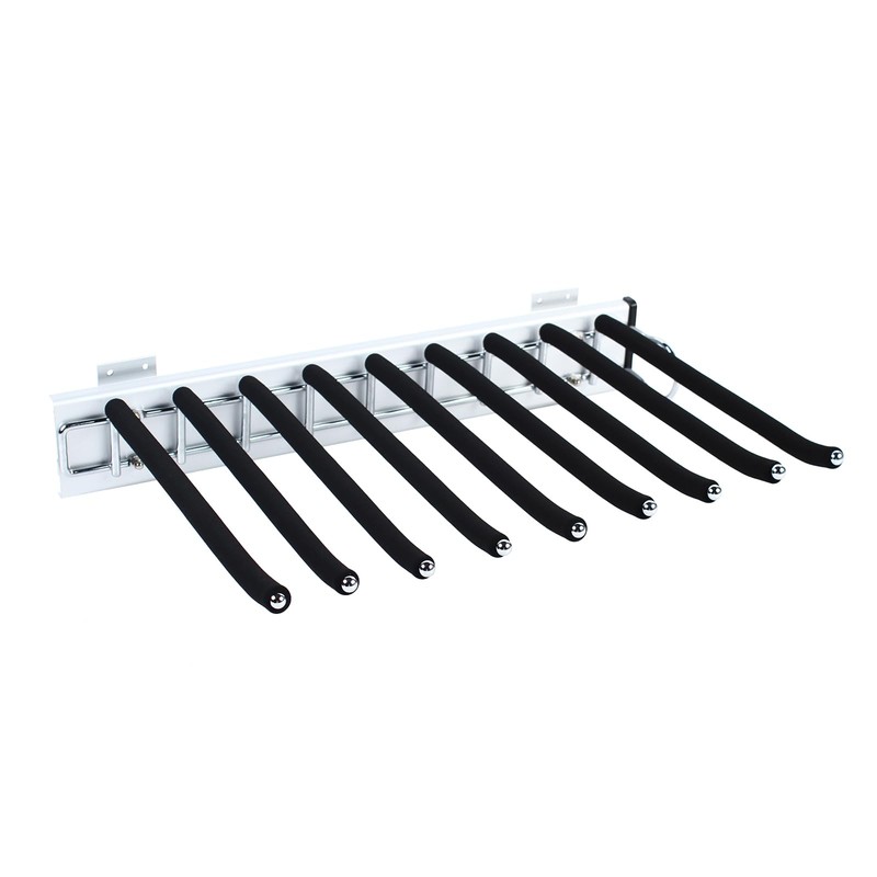 Pull Out Pants Rack Trousers Hanger, 9-Arm Steel Jeans Pants