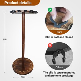 SMMYMGF Fishing Rod Holders for Garage, Wood Fishing Pole Rack, Floor Stand Holds up to 15 Rods,Fishing Gear and Equipment Storage Organizer, Fishing Gifts for Men and Boys.