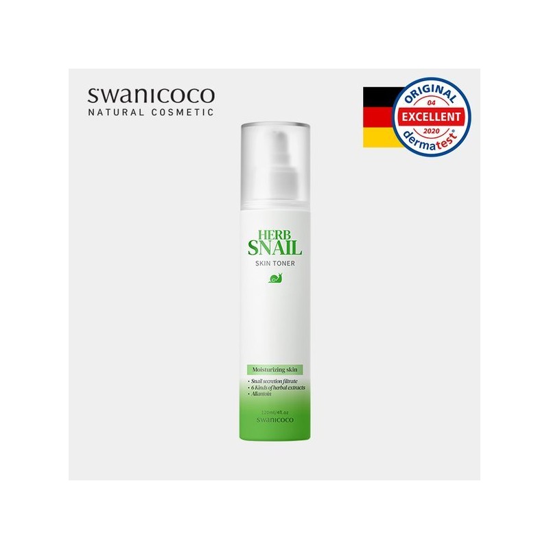 Swanicoco 저자극/집중 보습 허브 달팽이 스킨/로션 120ml 택 1 Hypoallergenic/Intensive