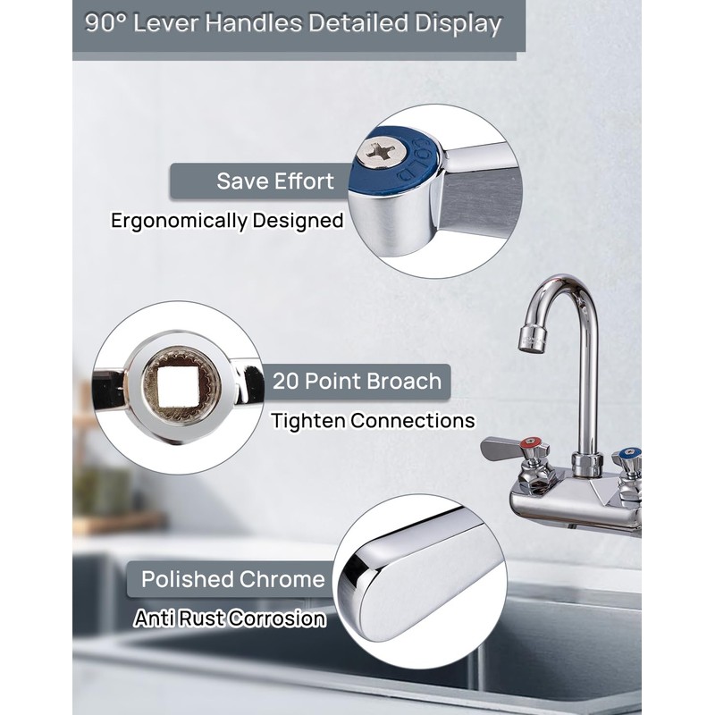 Phivan Commercial Faucet Parts Kitchen Faucet Handle Replacement Kit -