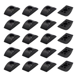 20 Pieces Plastic Half Moon Washer M8 Half Moon Nut Washer Half Moon Nuts Spacer 8mm Hole Dia Half Moon Nuts Washer Spacer for Furniture Connector, Black