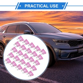 VekAuto 25 Pcs Blade Style Fuse, Universal for Car Plastic Metal Purple