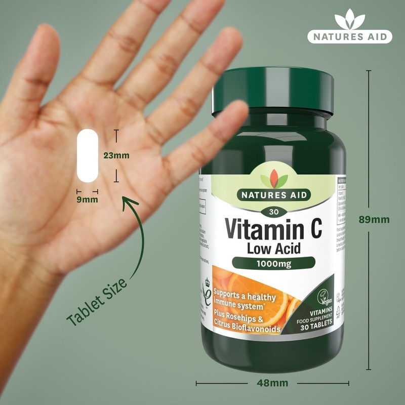 Natures Aid Vitamin C Low Acid with Rosehips and Citrus