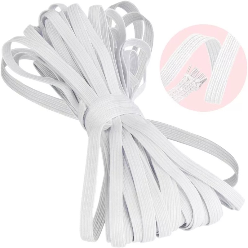 Unbranded 10 yards 1/4” BLACK or WHITE Elastic Band Trim