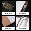 ZXHQ Lock Diary with Pen, A5 Ruled 240 Pages PU
