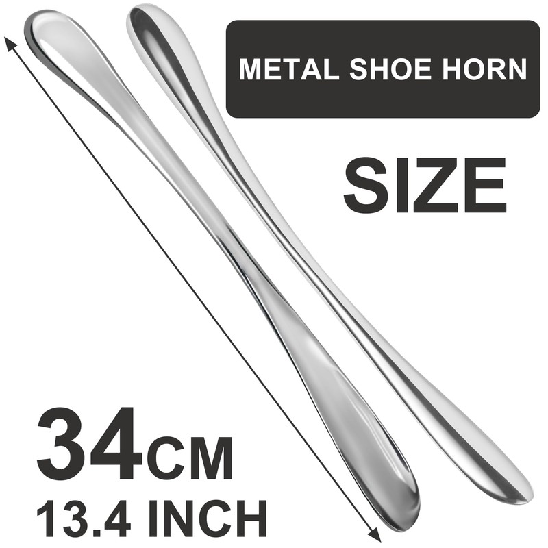 Earl Diamond Metal Shoe Horn Long Handle For Seniors, Long