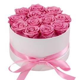 Otuo 12 Piece Preserved Roses in a Box - Forever Flowers for Delivery Prime, Eternal Roses Mothers Gifts for Mom, Wife Anniversary Birthday Gifts for Women, Pink