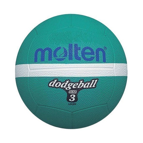 Molten Ld3g Dodgeball Official Size 3 Rubber Dodge Ball Green