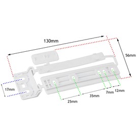 SPARES2GO Door Plastic Mounting Bracket Fixing Slide Kit Compatible with AEG Integrated Fridge & Freezer (Pack of 2)