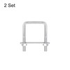 sourcing map Square U-Bolts, 2 Sets 52mm(2.05") Inner Width 80mm