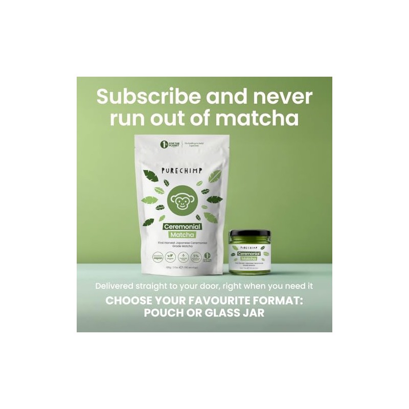 PureChimp Ceremonial Grade Matcha Powder - 50g Green Tea Delight