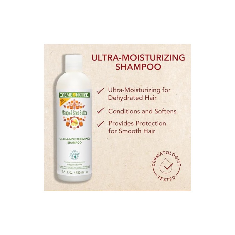 Creme of Nature Mango & Shea Butter Ultra Moisturizing Shampoo,