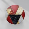 Round Single Coaster - Art Deco Red Marble Effect New