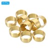 PATIKIL 16mm Tube OD Brass Compression Sleeves Ferrules 10 Pack
