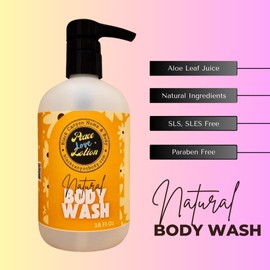 Peace Love + Lotion Campfire & Marshmallow Scented Natural Body Wash, 16 Oz (2 Pack)