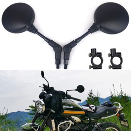 Motorcycle Folding Round Rearview Mirrors for Honda Suzuki Valkyrie Road V Star 650 XVS650 250 1100