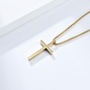FUTPLOR Cross Necklace, Stainless Steel Gold Cross Pendant Necklaces Unisex