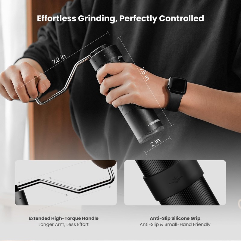 MHW-3BOMBER R3 Pro Manual Coffee Grinder, 2026 Upgraded Titanium Coated