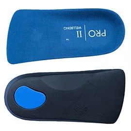 3/4 Orthotic Insoles with Arch Support and Heel Cup fallen arches, flat feet (UK 7 EU 41)