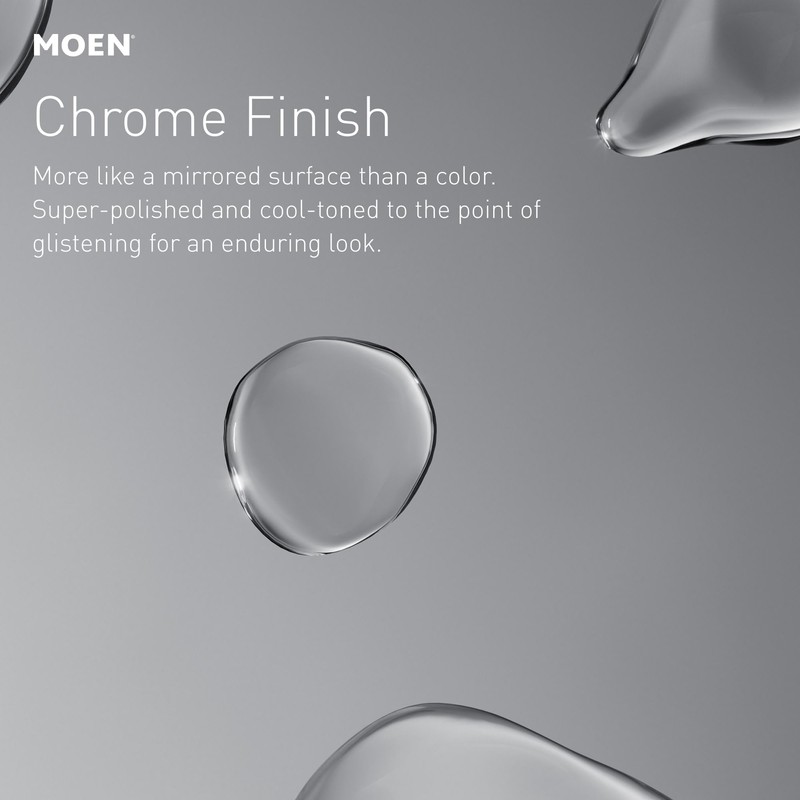 Moen 336651 Extended 18-Inch Straight Overhead Shower Arm, Chrome