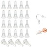 50pcs Silicone Earring Backs, Full-Cover Clear Earring Backs, Dust-Proof, Hypoallergenic
