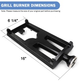 Criditpid Cast Iron Burner Replacement for DCS 27, 27 Series, Lynx L36, L27, L30, L42, LBQ36, LBQ48, LIJ30, LIJ36 Gas Grills, 16" x 6 1/4" BBQ Grill Burners Tube for Lynx Grill Replacement Parts.