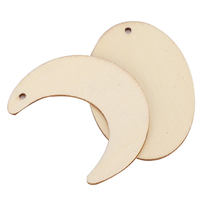 Wood Ornament Pieces Unfinished Wood Blank Earrings DIY Hand‑made Craft