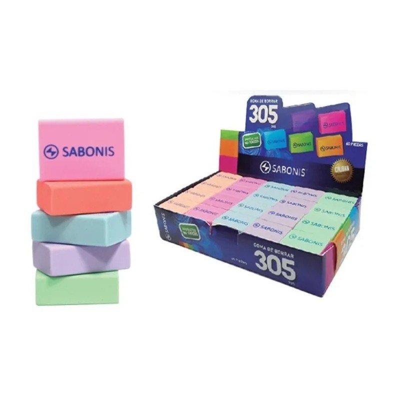 Goma Sabonis 305 Migajon Borra Lapiz 60 Pcs