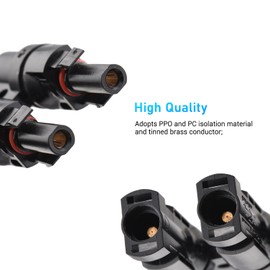 Branch Solar Connector T Connectors for Parallel Connection between Solar Panels 4-Way IP67 Waterproof Solar Panel Cable Male Female Connector 14AWG-10AWG