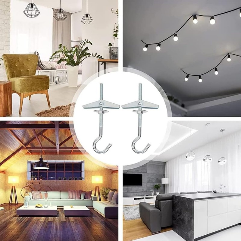 2 Pcs Ceiling Hooks for Hanging Plants Plasterboard Ceiling Hook