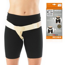 Neo-G Lower Hernia Support for Men and Women - Inguinal Hernia Support - Hernia Belt Reduces Symptoms of Overstrain & Exertion - Truss for Hernia Breathable & Adjustable - M - Left