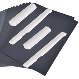 LYTIVAGEN Set of 4 Guitar Bridge Saddle Bone Saddle Set 2 Size Saddle with 5 Pieces Sandpaper Saddle Nut Replacement for Classical Guitar