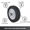 Universal Steel Wheel with Offset Hub for Garden Tools -